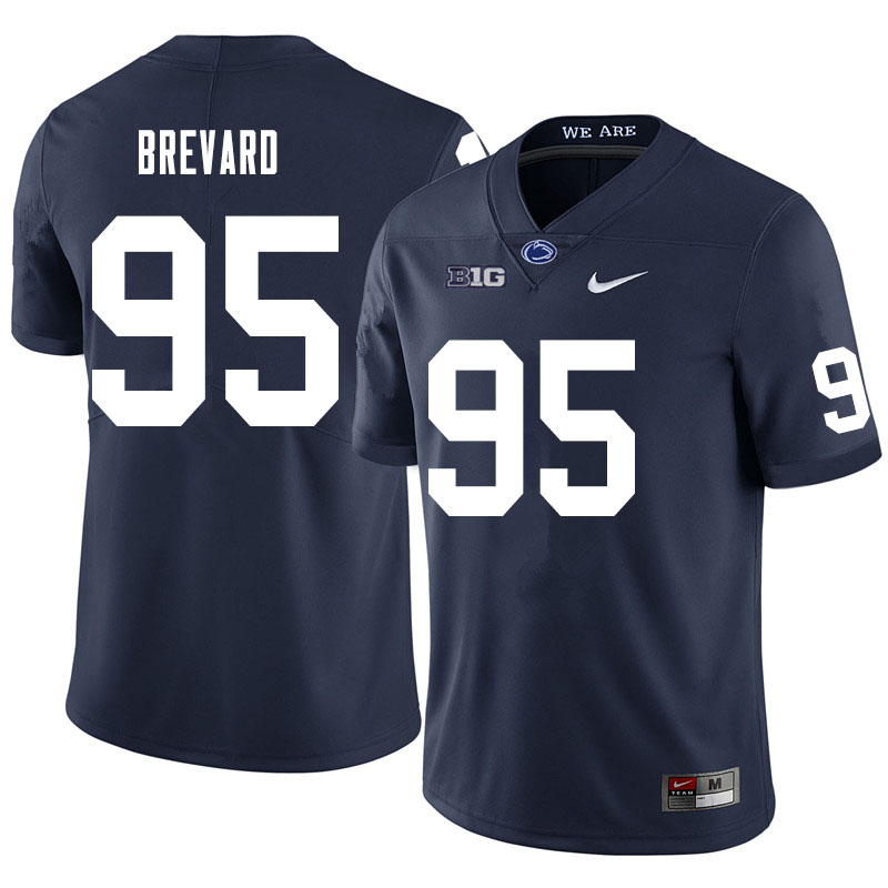 NCAA Nike Men's Penn State Nittany Lions Cole Brevard #95 College Football Authentic Navy Stitched Jersey PLK3798RP